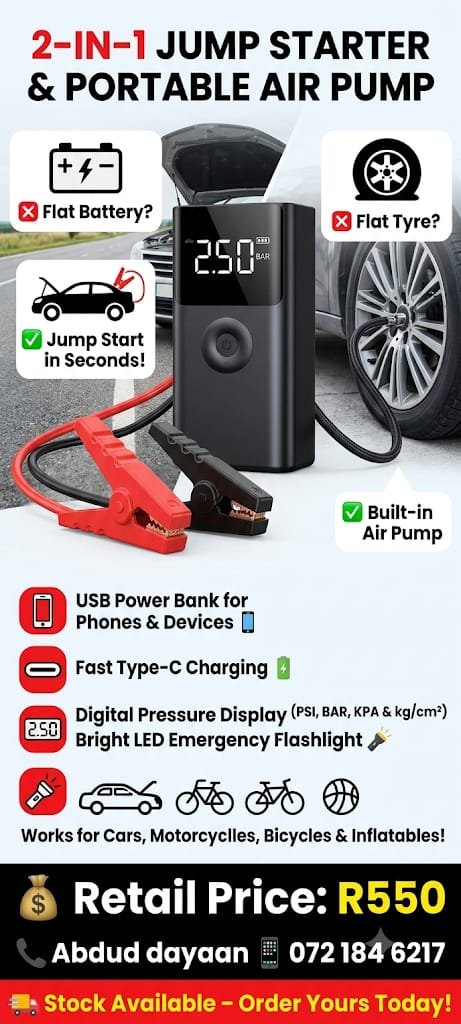 2 in 1 jump starter & air pump