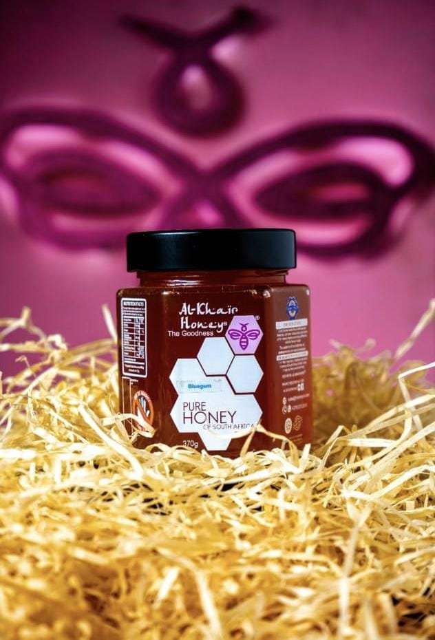 370 gm  Glass Jar, Pure Honey, Bluegum